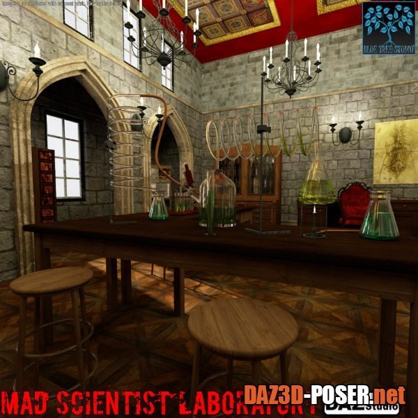 Dawnload Mad Scientist Laboratory for Daz Studio for free