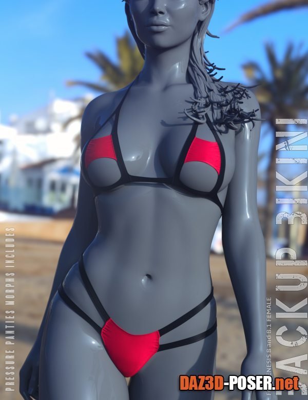 Dawnload dForce Backup Bikini for Genesis 8 and 8.1 Female for free