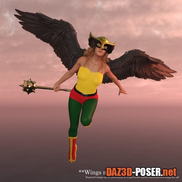 Dawnload Hawkgirl Outfit For G8F for free
