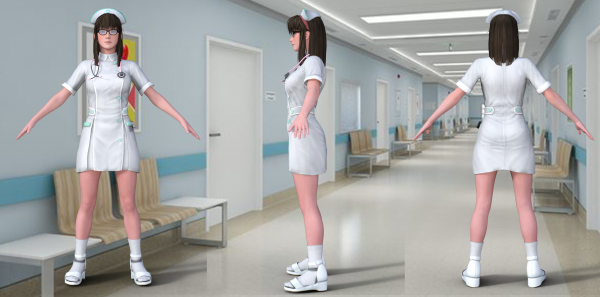 Dawnload DOA Hitomi Nurse Outfit For Genesis 8 Female for free