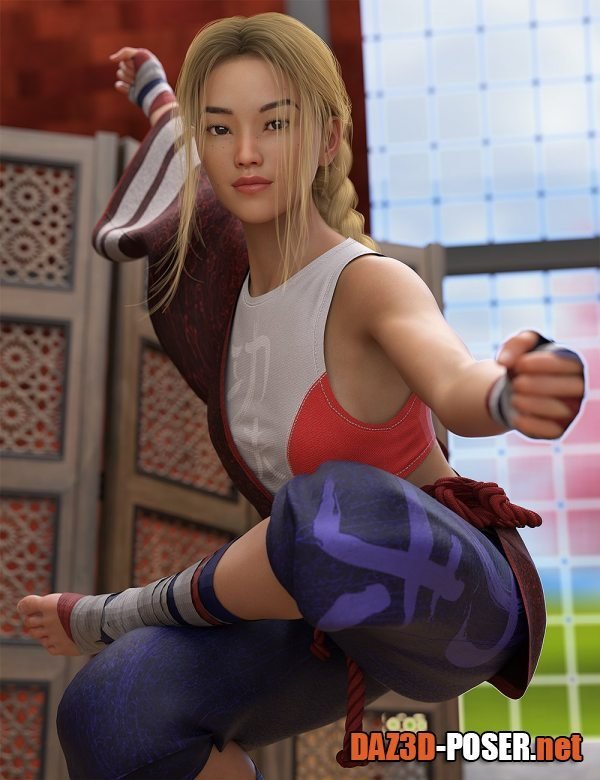 Dawnload KungFu Fury Poses for Genesis 8 and 8.1 Females for free