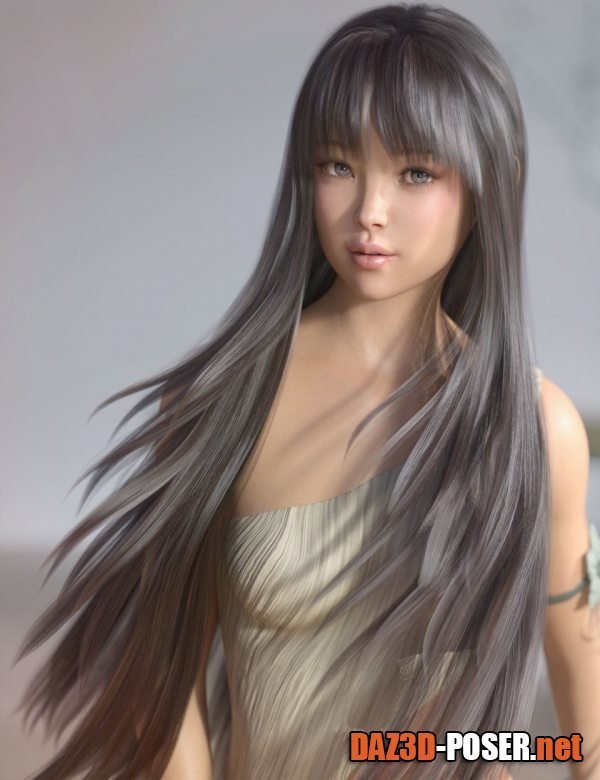 Dawnload Neve Hair for Genesis 3 and 8 Females for free