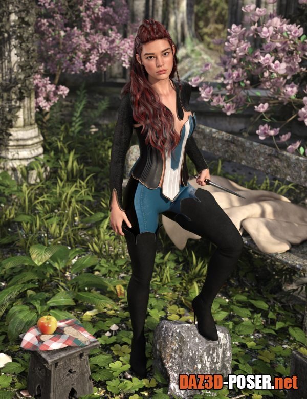 Dawnload Silent Woods Fantasy Ranger Outfit for Genesis 8.1 Females for free