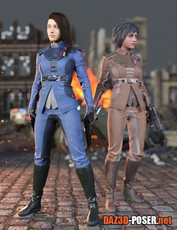 Dawnload Sci-Fi Sergeant Outfit for Genesis 8.1 Females for free