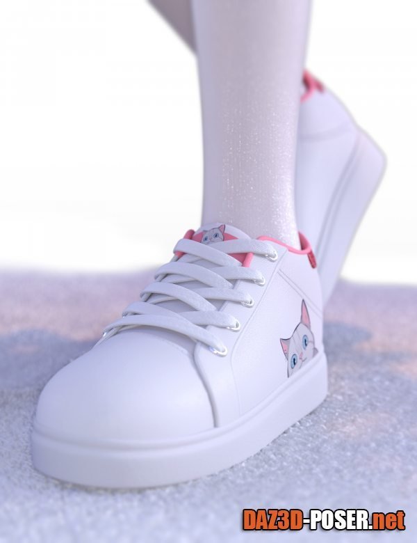 Dawnload SU Cute Sneakers for Genesis 8 and 8.1 Females for free