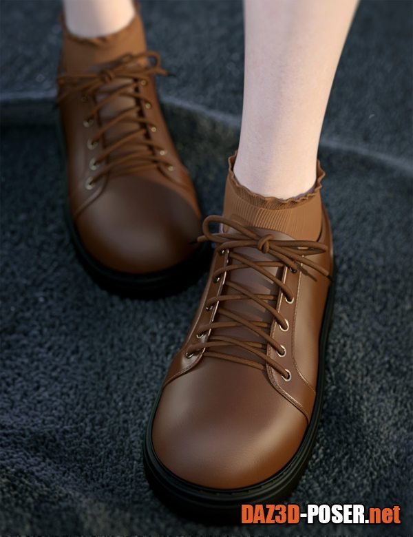 Dawnload SU Round Toe Shoes for Genesis 8 and 8.1 Females for free