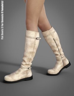 Flat Boots 3 for Genesis 8 Female(s)