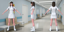 DOA Hitomi Nurse Outfit For Genesis 8 Female
