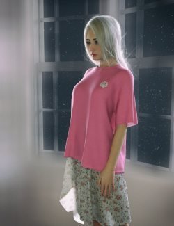 KuJ dForce Korean Casual Style Outfit for Genesis 8 and 8.1 Females