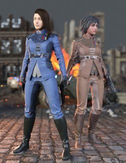 Sci-Fi Sergeant Outfit for Genesis 8.1 Females