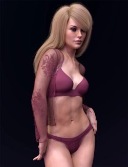 X-Fashion Cat Ear Lingerie for Genesis 8 and 8.1 Females