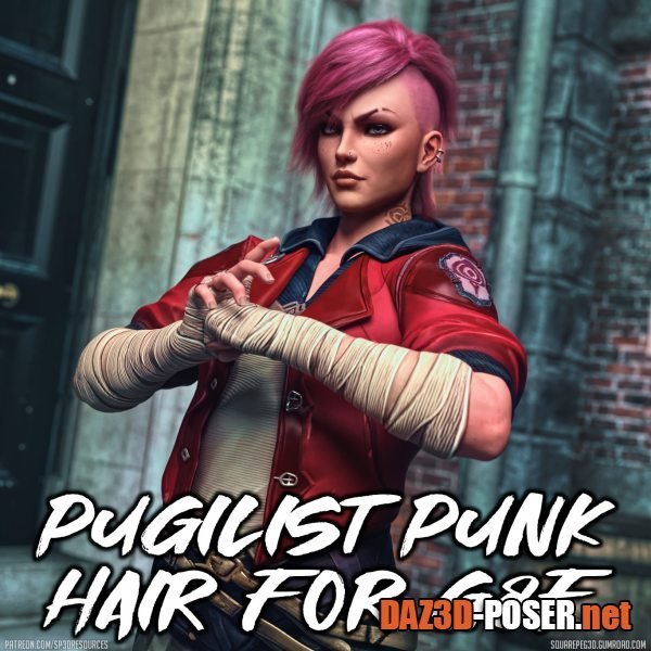 Dawnload SP3D – Pugilist Punk Hair G8F for free