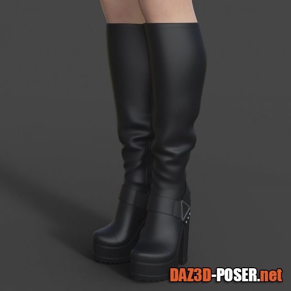 Dawnload Alice Leather Boots For Genesis 8 Female for free
