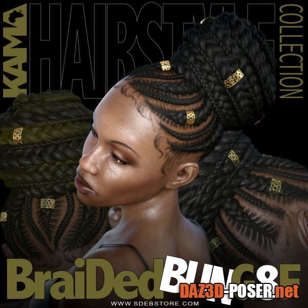 Dawnload Braided Bun Hair For G8F for free