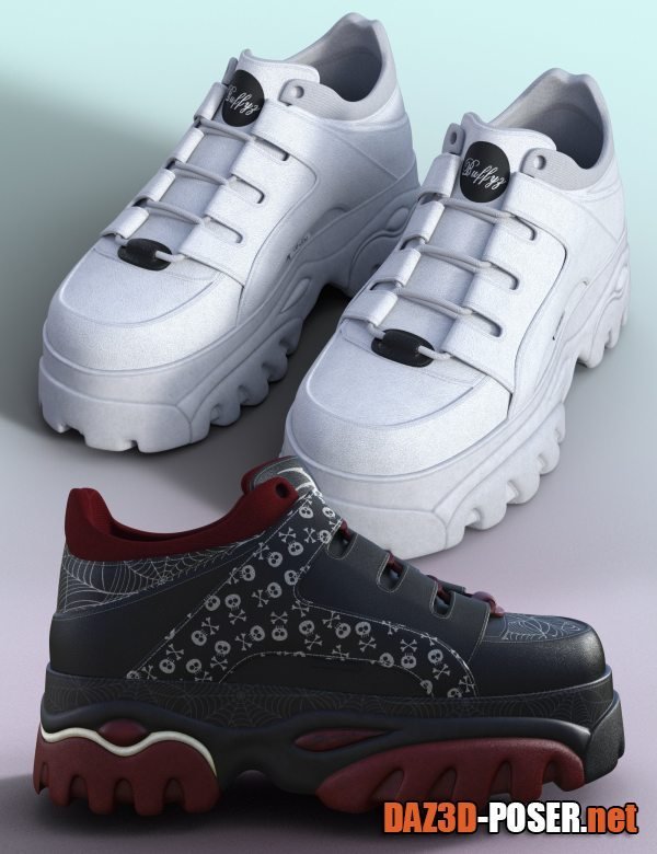 Dawnload Buffz Platform Sneakers for Genesis 8 Females for free