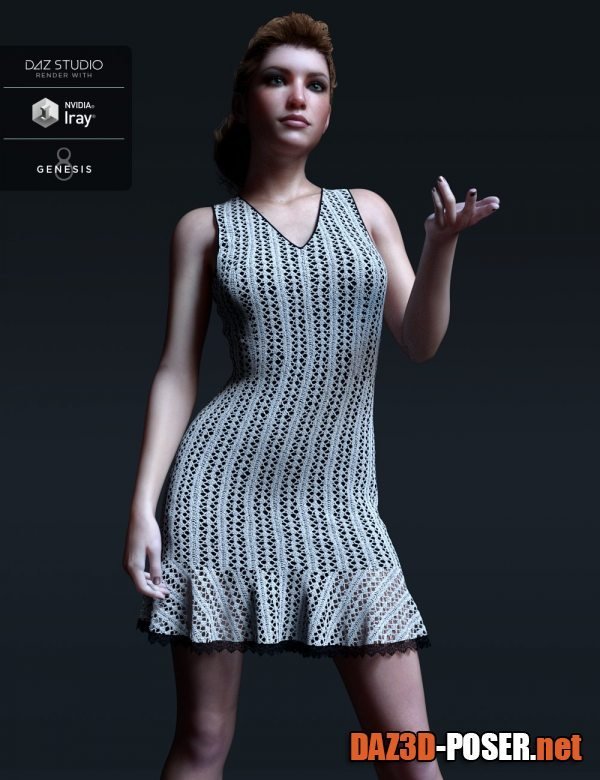 Dawnload dForce Candyfloss Crochet Dress for Genesis 8 Female(s) for free