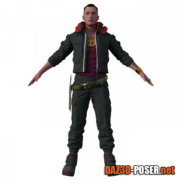 Dawnload CyberPunk Jackie Welles Outfit For Genesis 8 Male for free