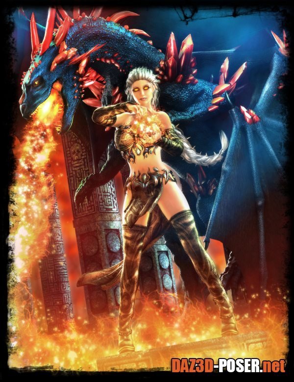 Dawnload dForce Mystic Fire Outfit for Genesis 8 Female(s) for free