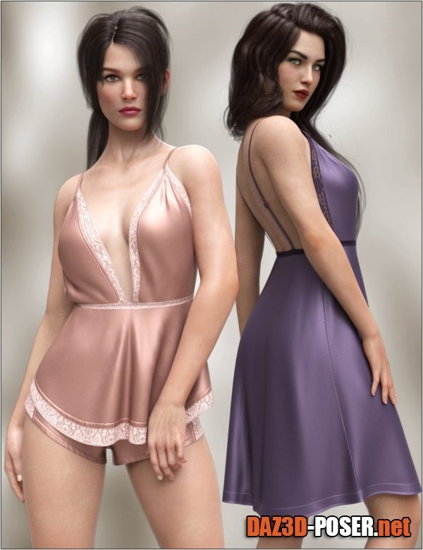 Dawnload dForce Silky Nights 2 Outfit for Genesis 8 Females for free