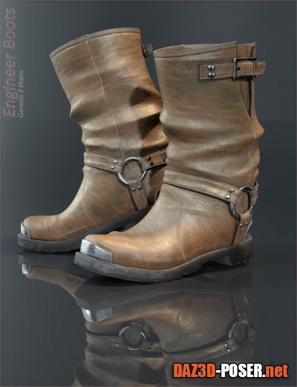 Dawnload Engineer Boots for Genesis 8 Male(s) for free