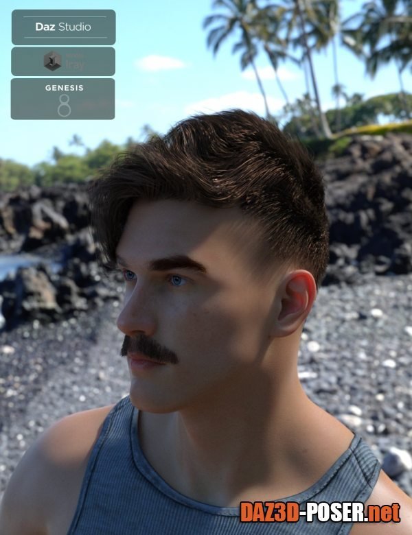 Dawnload Enzonio Hair Kit for Genesis 8 Male(s) for free