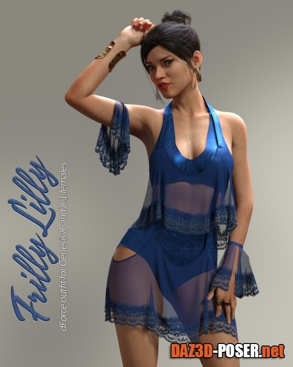 Dawnload FrillyLilly dforce outfit for Genesis 8 and 8.1 Female(s) for free