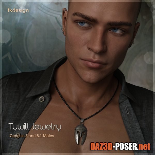 Dawnload Tywill Jewelry for Genesis 8 and 8.1 Males for free