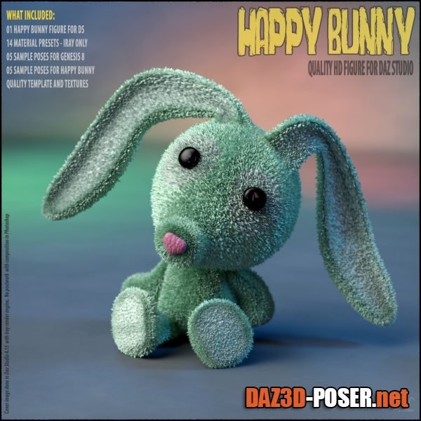 Dawnload Happy Bunny – HD Figure for Daz Studio for free