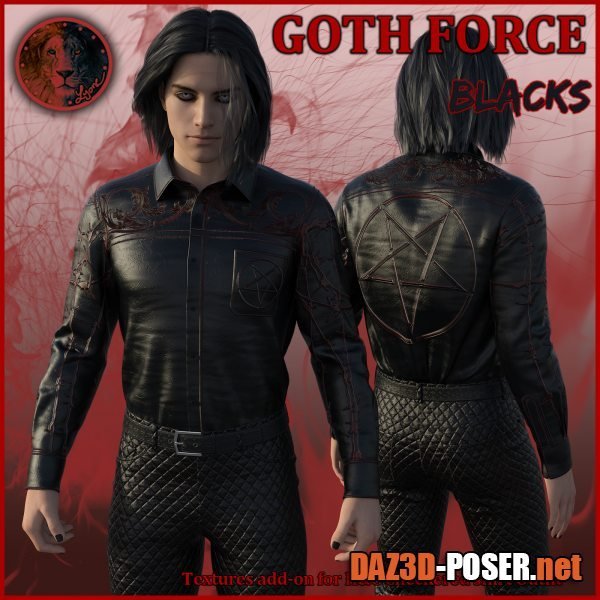 Dawnload Goth Force blacks for H and C Checkered Shirt Outfit for G8M for free