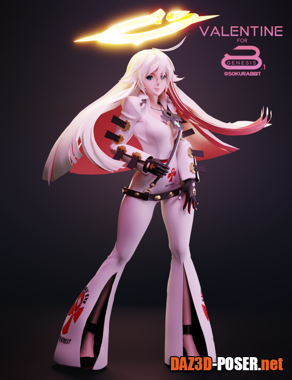 Dawnload Jack-O Valentine For Genesis 8 And 8.1 Female for free