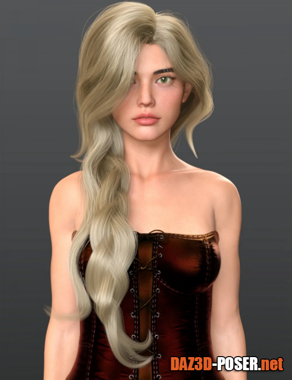 Dawnload Laya Hair for Genesis 8 and 8.1 Females for free