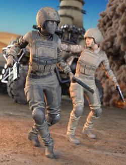 Assault Soldier Outfit for Genesis 8.1 Females