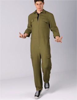 dForce HnC Loose Jumpsuit Outfit for Genesis 8.1 Males