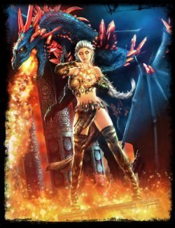 dForce Mystic Fire Outfit for Genesis 8 Female(s)