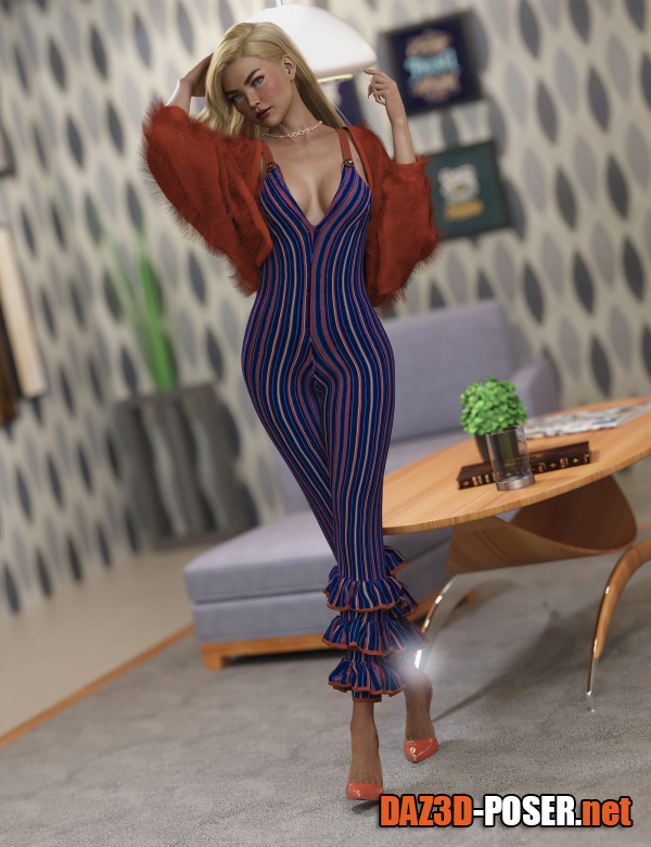 Dawnload dForce Berry Outfit for Genesis 8 and 8.1 Females for free