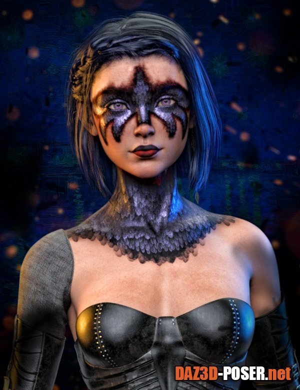Dawnload FPE Crow Geoshell Makeup for Genesis 8.1 Female for free