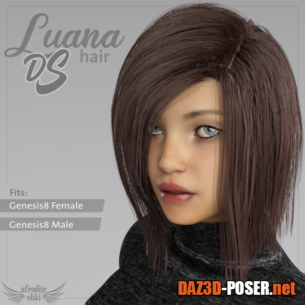 Dawnload Luana Hair DS for Genesis 8 for free
