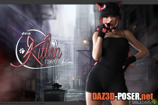 Dawnload dForce Anigame Kitten Romper G8F for free