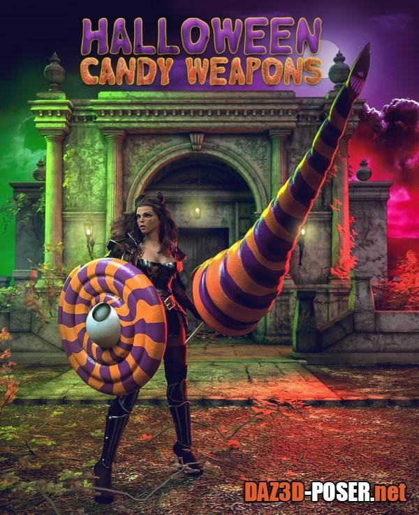 Dawnload Halloween Candy Weapons for Genesis 8 for free