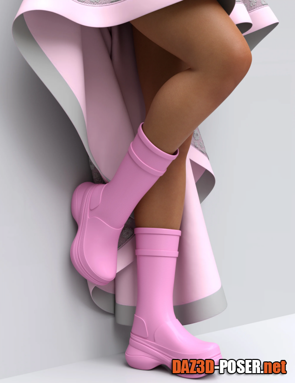 Dawnload HL Rubber Boots for Genesis 8 and 8.1 Female for free