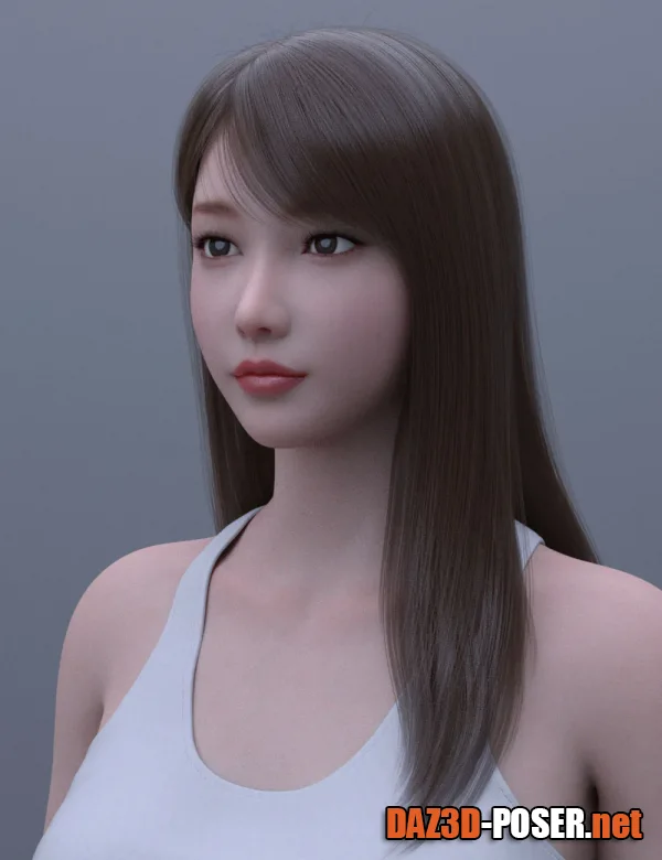 Dawnload HY Long Hair for Genesis 8 and 8.1 Female for free