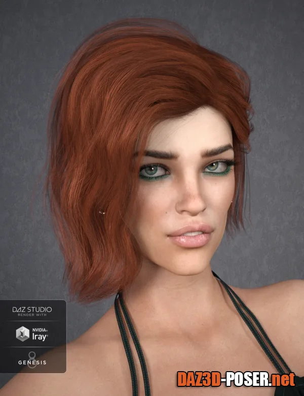 Dawnload Kitty Hair for Genesis 8 Females for free