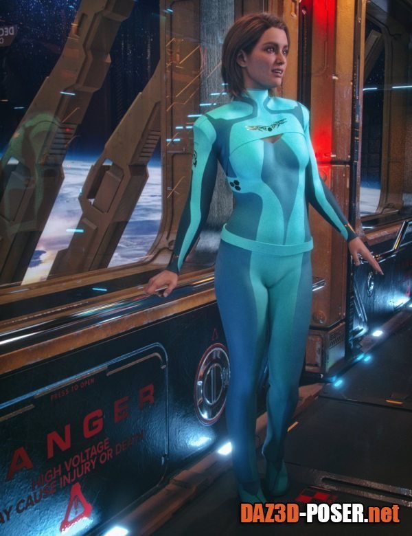 Dawnload dForce LT Sci-fi Outfit for Genesis 8.1 Female for free