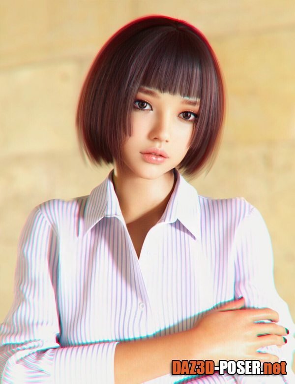 Dawnload Minto Hime Bob Hair for Genesis 8 and 8.1 Females for free