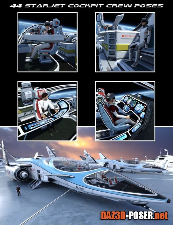 Dawnload StarJet Cockpit Crew Poses for free