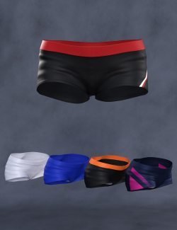 Cheerleading Squad Outfit Hot Pants for Genesis 8 and 8.1 Females