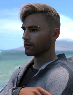Cristo Short Flip Hair for Genesis 8 and 8.1 Males