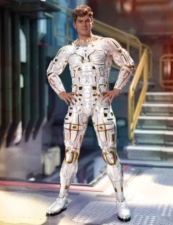 Cyber Guardian Outfit for Genesis 8.1 Males