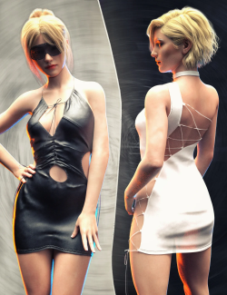 KUJ Fashion Tight Dress Outfit for Genesis 8 and 8.1 Female