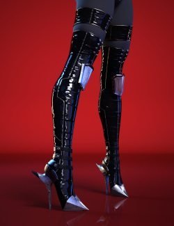 Neko Samurai Boots for Genesis 8 and 8.1 Females